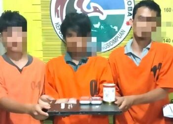 Pemakai Narkoba Yang Ditangkap. (Foto Ist)