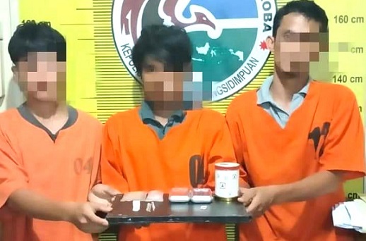 Pemakai Narkoba Yang Ditangkap. (Foto Ist)