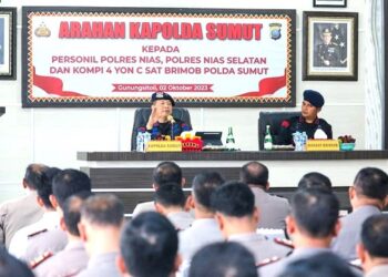 Kapolda Sumut, Irjen Pol Agung Setya Imam Effendi melaksanakan kunjungan kerja (kunker) ke Kepulauan Nias. (Foto Ist)