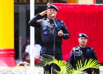 Kapolda Sumut, Irjen Pol Agung Setya Imam Effendi resmikan Gedung Satya Haprabu Mako Kompi 4 Batalyon C Sat Brimob Polda Sumut di Kota Gunung Sitoli, Kabupaten Nias. (Foto Ist)