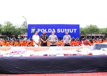 Kapolda Sumut rjen Pol Agung Setya Imam Efendi pimpin konferensi pers
