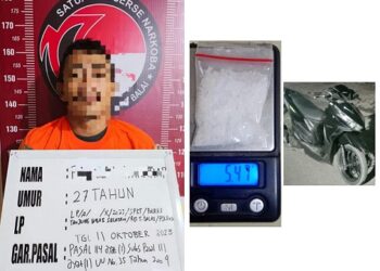 Pelaku FH alias F dan barang bukti
