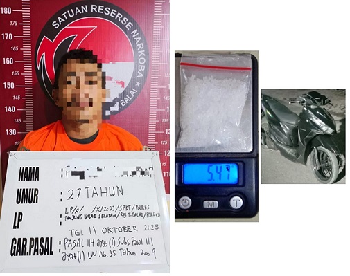 Pelaku FH alias F dan barang bukti