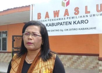 Mantan Ketua Bawaslu Kabupaten Karo, Eva Juliani Br Pandia. (Foto Ist)