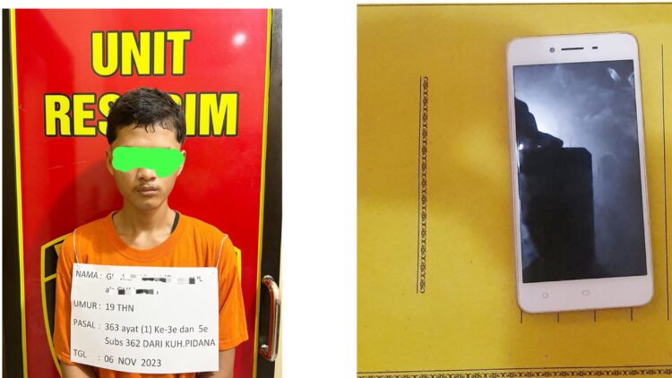 Pelaku GL dan barang bukti