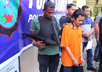 Pelaku pembunuhan di Sergai.Foto Ist