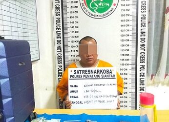 Pelaku Johan Firnando Silalahi dan barang bukti