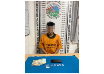 Pelaku Bambang Hardiansyah dan barang bukti sudah diamankan Sat Resnarkoba Polres Siantar