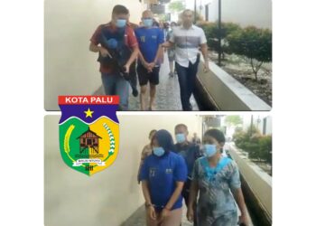 Pasutri warga Batangkuis yang diamankan BNN karena tertangkap miliki 3 kg shabu. (Foto Ist)