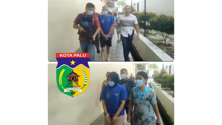 Pasutri warga Batangkuis yang diamankan BNN karena tertangkap miliki 3 kg shabu. (Foto Ist)