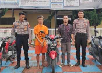 Erwin Hutapea terduga pencuri dua unit sepeda motor. (Foto Ist)