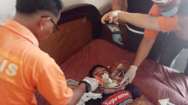 Jasad korban Sulaiman Saragih saat masih di TKP