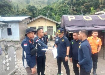 Tim DVI Polda Sumut Desa Simangulampe, Kecamatan Bakti Raja, Kabupaten Humbahas. (Foto Ist)