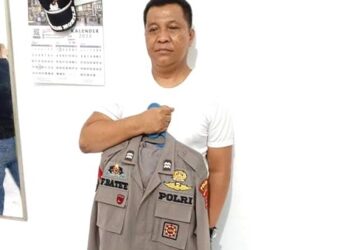 Aiptu Fidel Ferdinan Bate'e (37) terdakwa kasus Narkotika jenis shabu. (Foto Ist)