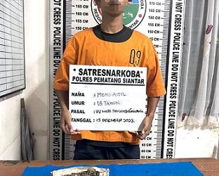 Pelaku MA dan barang bukti sudah diamankan Sat Resnarkob Polres Siantar