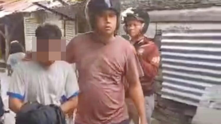 Pelaku TH saat dibawa pengembangan