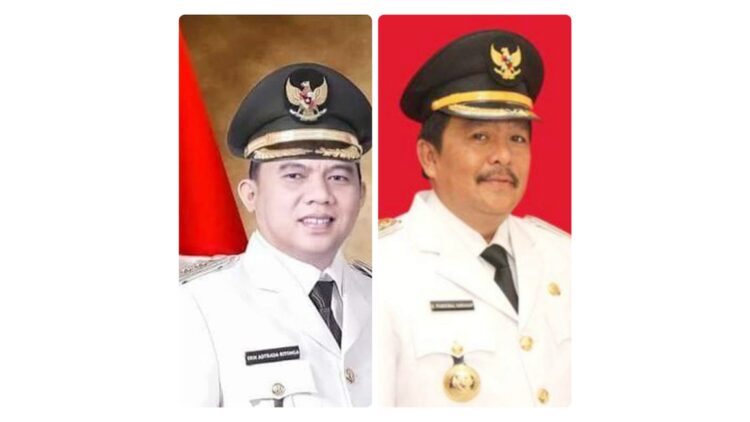 Erik Adtrada Ritonga dan Pangonal Harahap Bupati Labuhanbatu terkena OTT KPK. (Foto Ist)