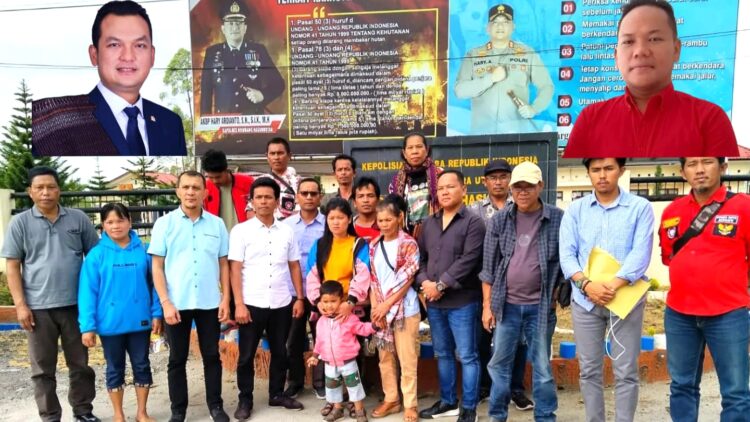 LBH Martin Manurung Centre (MMC) dipimpin Benri Pakpahan bersama Rosintan Nababan datangi Humbahas. (Foto Ist)