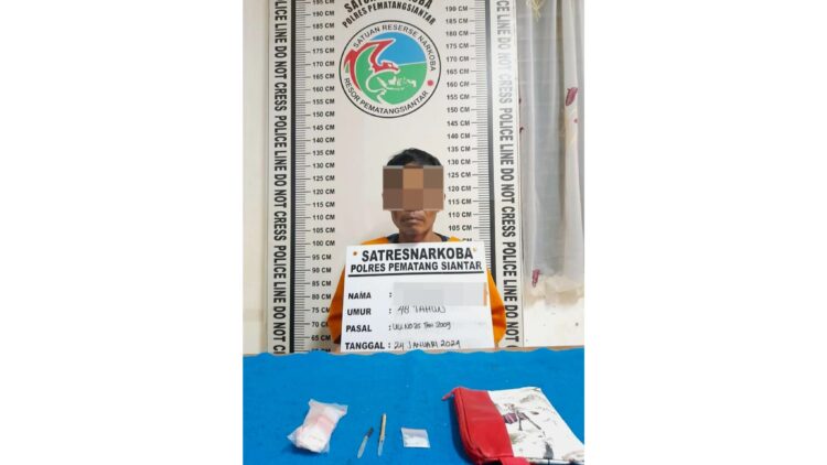 Pelaku HYH dan barang bukti sudah diamankan Sat Narkoba Polres Siantar