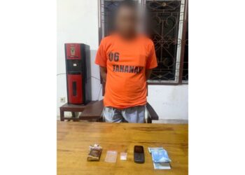Pelaku YS dan barang bukti sudah diamankan Sat Narkoba Polres Simalungun