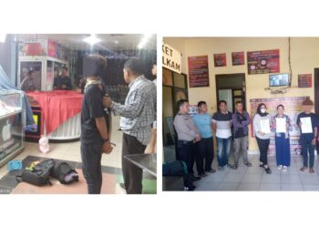 Pihak Polsek Siantar Barat saat problem Solving masalah pencurian yang dilakukan AR