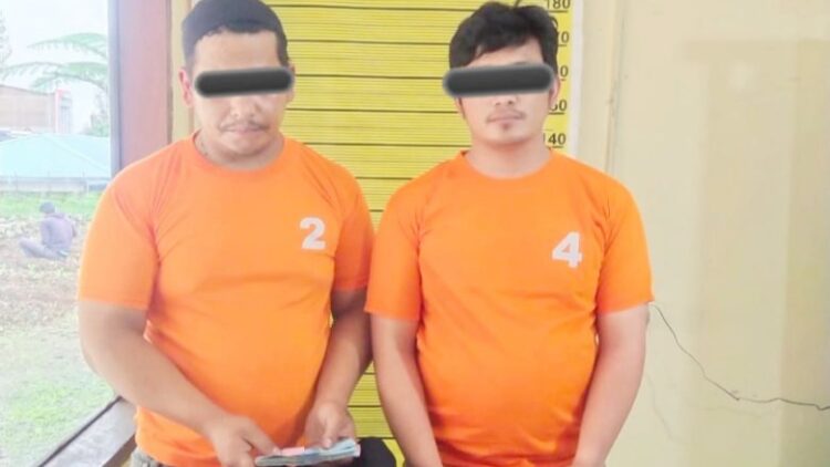 Dua pelaku tindak pidana pencurian tas berisikan uang hasil penjualan minyak