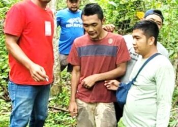 Ali Hakim alias AH (36) pelaku pembunuh sang ayah kandung. (Foto Ist)
