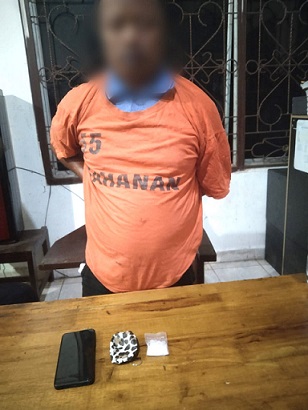 Pelaku N dan barang bukti sudah diamankan Sat Narkoba Polres Simalungun