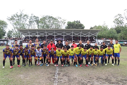 Kapolres Tanjung Balai AKBP Yon Edi Winara SH, SIK, MH dan Margolang SPd, MM hadir langsung membuka Turnamen Sepak Bola Milenial