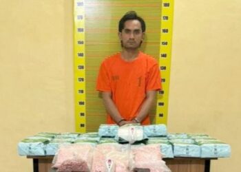 Pelaku Raja Narkoba Yang Ditangkap Polisi. (Foto Ist)