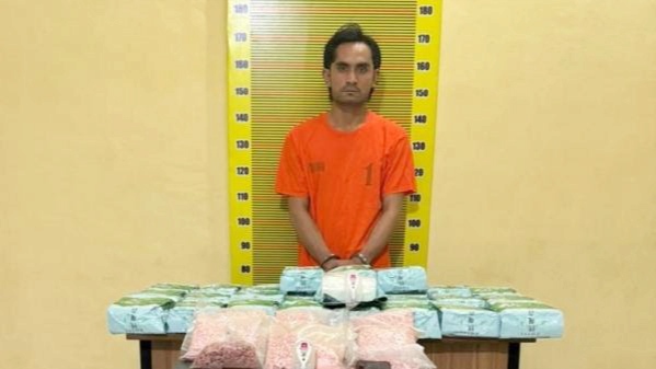 Pelaku Raja Narkoba Yang Ditangkap Polisi. (Foto Ist)