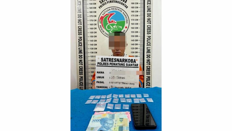 Residivis narkoba, Pa dan barang bukti sudah diamankan Sat Narkoba Polres Siantar