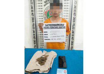 Pelaku MRA dan barang bukti sudah diamankan Sat Resnarkoba Polres Siantar