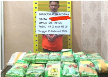 H Bandar shabu yang ditangkap polisi. (Foto Ist)