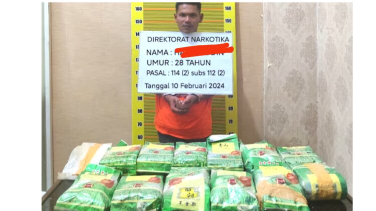 H Bandar shabu yang ditangkap polisi. (Foto Ist)