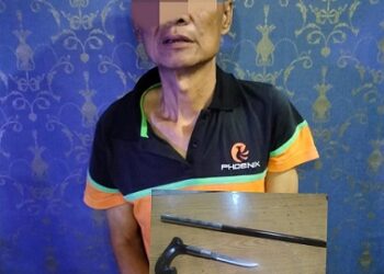 Pelaku penganiayaan, An alias Butong dan barang bukti sudah diamankan di Polres Siantar