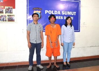 Pelaku yang diamankan Polres Dairi. (Photo Ist)