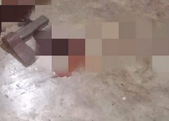 Barang bukti kampak yang digunakan membunuh ditemukan disamping jasad korban Ernawati