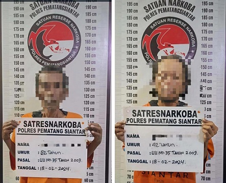 AP dan JP kedua residivis shabu sudah ditahan Sat Narkoba Polres Siantar