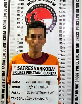 HA residivis narkotika beserta barang bukti sudah diamankan Sata Narkoba Polres Siantar