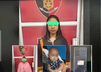 Ibu muda penjual bayi yang ditangkap Polres Labuhanbatu. (Foto Ist)