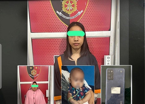 Ibu muda penjual bayi yang ditangkap Polres Labuhanbatu. (Foto Ist)