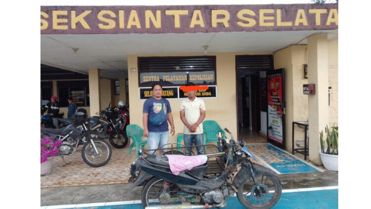 Pelaku MD dan barang bukti Betor diamankan Polsek Siantar Selatan