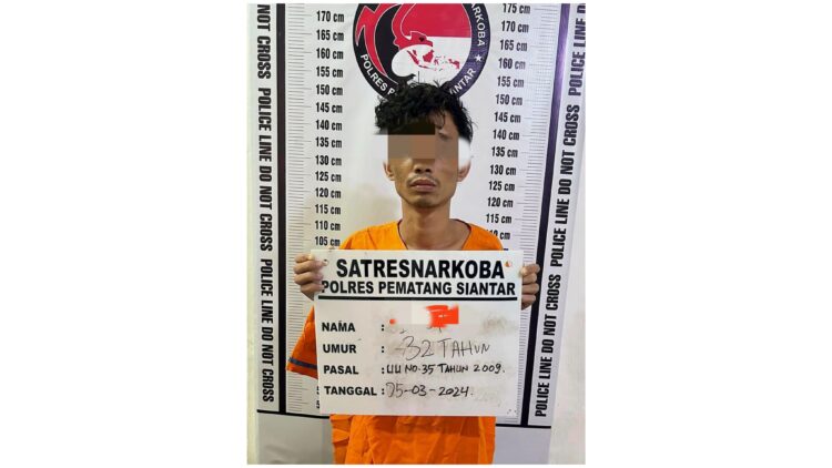 Pelaku In dan barang bukti sudah diamankan Sat Resnarkoba Polres Siantar