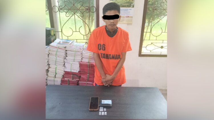 Tersangka MAP dan barang bukti sudah diamankan Sat Resnarkoba Polres Simalungun