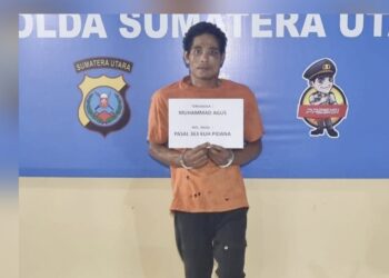 Pelaku pencurian emas, M.Agus (27)