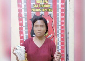 Pelaku penyiksaan anak yatim piatu di Tapteng. (Foto Ist)