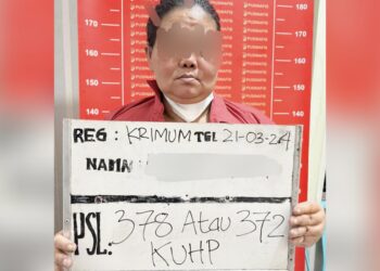 Pelaku Nina Wati yang sudah ditahan Polda Sumur