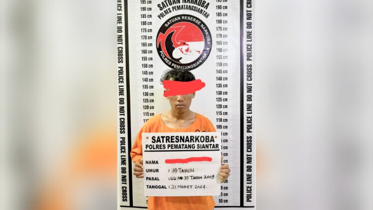 Pelaku If dan barang bukti sudah diamankan Sat Resnarkoba Polres Siantar