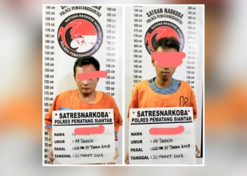 Kedua pelaku, Sup dan RH beserta seluruh barang bukti sudah diamankan di ruangan pemeriksaan Sat Resnarkoba